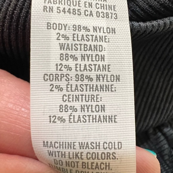 Aerie Offline Hi Rise Black Wide Ribbed Braided Trim Leggings Size Small - Picture 12 of 14